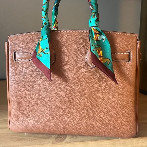 Wirkin Designer Inspired Gold Togo Leather 30 CM Bag - Picture 4 of 11